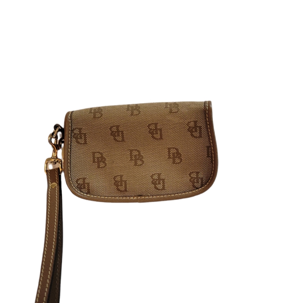 Vintage Dooney & Bourke Black Leather Wristlet Purse - Picture 2 of 4